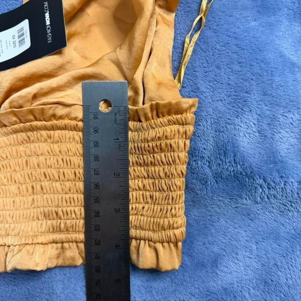 Fashion Nova light brown halter top women Size XS - Picture 4 of 5